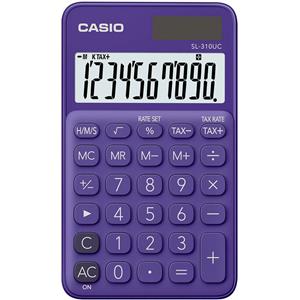 Casio SL-310UC Zakrekenmachine werkt op zonne-energie, werkt op batterijen Violet Aantal displayposities: 10