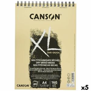 Canson XL Sand Grain A4 160G Natural Spiral 40 SH