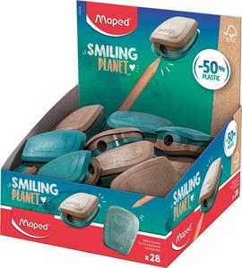 Maped Smiling Planet potloodslijper Pulse, 1-gaats, display van 28 stuks