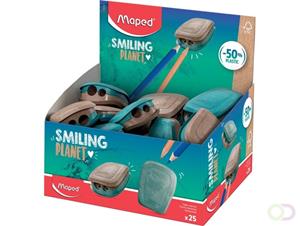 Maped Doppel-Spitzdose SMILING PLANET, blau/braun