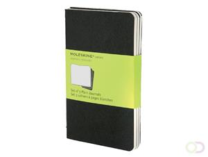 Moleskine Schrift  90 x 140 mm blanco 240blz 70gr zwart