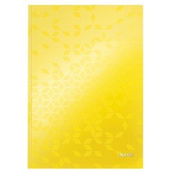 6 x Leitz Notizbuch Wow A4 80 Blatt liniert gelb
