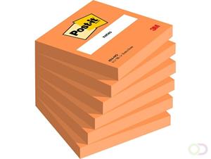 Post-it Memoblok 3M  654 76x76mm neon Oranje