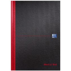 Oxford Notitieboek  Black n' Red A4 96vel blanco