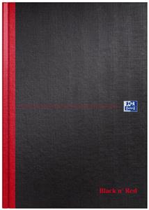 Oxford Notitieboek  Black n' Red A4 96vel blanco