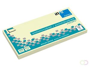 Info Notes Memoblok  antimicrobiëel 125x75mm geel | 12 stuks | 12 stuks