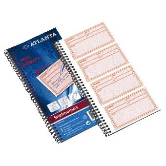 Snelmemo Djois Atlanta 74x125mm 160 notities in tweevoud wit | 5 stuks