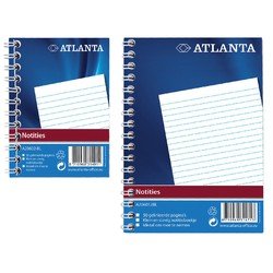 Atlanta Notitieboek  A7 lijn 100blz met zijspiraal | 20 stuks | 20 stuks