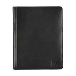 Maverick Schrijfmap  All Black A5 inclusief blocnote leer zwart