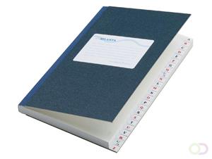 Atlanta Notitieboek  met alfabet gelineerd blauw | 5 stuks | 5 stuks