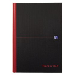 Oxford Notitieboek  Black n' Red A4 96vel lijn Zwart