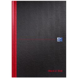 Oxford Notitieboek  Black n' Red A4 96vel blanco zwart | 5 stuks