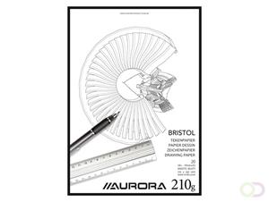 Aurora Tekenblok  A4 20v 210gr Bristol papier