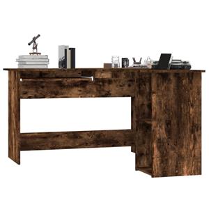 vidaXL Hoekbureau 120x140x75 cm bewerkt hout gerookt eikenkleurig