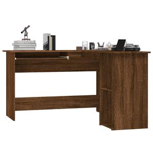 VidaXL Hoekbureau 120x140x75 cm bewerkt hout bruineikenkleurig