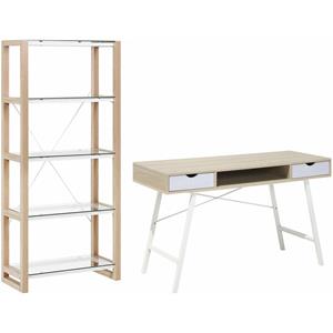 Beliani JENKS/CLARITA - -Wit-MDF, Vezelplaat