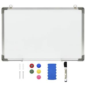 vidaxl Whiteboard magnetisch 50x35 cm staal wit