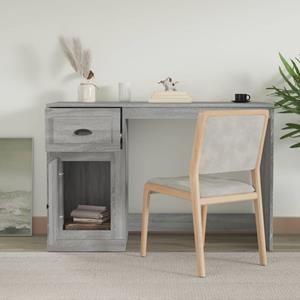 vidaxl Bureau met lade 115x50x75 cm bewerkt hout grijs sonoma eiken