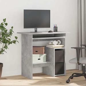 vidaXL Bureau 80x45x74 cm spaanplaat betongrijs