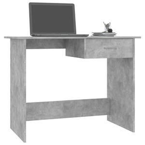 vidaXL Bureau 100x50x76 cm bewerkt hout betongrijs