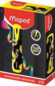Maped Fluo'Peps Flex markeerstift, geel, doos van 12 stuks