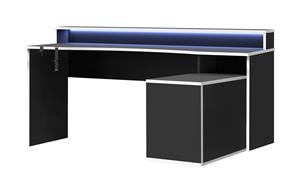 Gamingtisch ¦ schwarz ¦ Maße (cm): B: 200 H: 91,1 T: 125,4  - Möbel Kraft