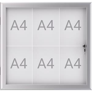 Maul Wissellijst MAULexcite Voor papierformaat: 6 x DIN A4 regenbeschermde buitenruimte 6653608 Aluminium Zilver 1 stuk(s)