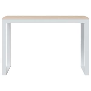 vidaXL Computerbureau 110x60x73 cm spaanplaat wit en eikenkleurig
