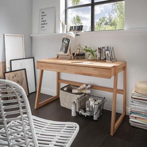 Home affaire Laptoptafel Dura van massief hout, laden met soft-closetechniek