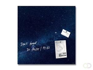 Sigel Artverum Galaxy GL273 Glazen magneetbord (b x h) 48 cm x 48 cm Blauw