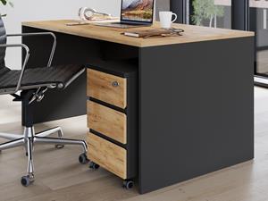 Mobistoxx Bureau LISSAO 160 cm navarra eik/grafiet