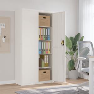 vidaXL Aktenschrank Aktenschrank Büroschrank Home Office Ablage Büro Weiß 90x40x180 cm Sta