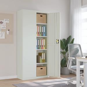 Vidaxl - Aktenschrank Hellgrau 90x40x200 cm Stahl Grau