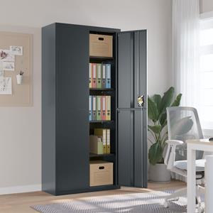 Vidaxl - Aktenschrank Anthrazit 90x40x200 cm Stahl Anthrazit