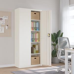 vidaXL Aktenschrank Aktenschrank Büroschrank Home Office Ablage Büro Weiß 90x40x200 cm Sta