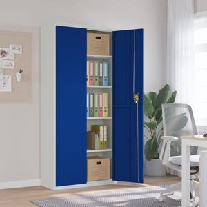 vidaXL Aktenschrank Aktenschrank Büroschrank Home Office Ablage BüroHellgrau und Blau