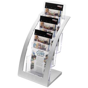 Deflecto Contemporary 693604 Prospekthalter Schwarz, Transparent DIN A4 1 St. (B x H x T) 174 x 350