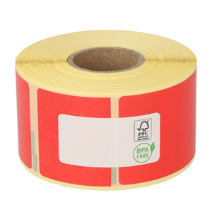 Seiko 12x  SLP-2RLE compatible labels, 89mm x 36mm, 260 etiketten, rood, permanent