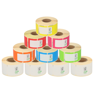 Dymo compatible Dymo 99010 regenboogpakket, 6 kleuren + 4 witte compatible rollen
