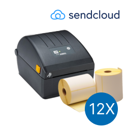 Zebra SendCloud starterspakket:  ZD220D printer + 12 rollen  compatible labels 102mm x 150mm