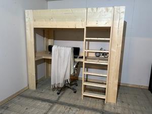 Het Steigerhouthuis Hoogslaper Bureau 1 persoons (90x190 cm)