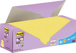 Post-It Super Sticky Z-notes, 90 vel, ft 76 x 76 mm, doos van 20 + 4 gratis, geel