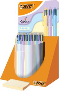 Bic 4 Colours Pastel balpen, medium, display van 30 stuks