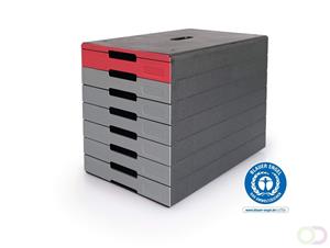 Durable ladenblok Idealbox Pro, 7 laden, rood