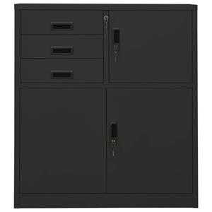 vidaXL Aktenschrank Büroschrank Anthrazit 90x40x102 cm Stahl