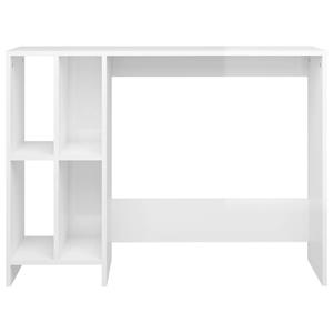 vidaXL Bureau 102,5x35x75 cm spaanplaat hoogglans wit