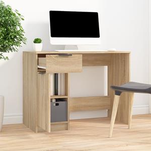 vidaXL Bureau 100x50x75 cm bewerkt hout sonoma eikenkleurig