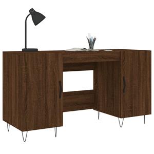 vidaXL Bureau 140x50x75 cm bewerkt hout bruin eikenkleur