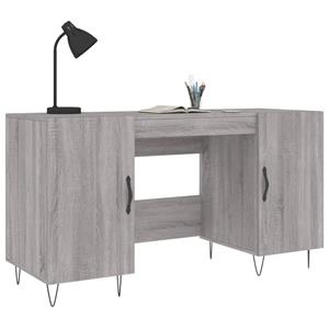 vidaXL Bureau 140x50x75 cm bewerkt hout grijs sonoma eikenkleurig