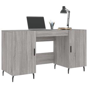 vidaXL Bureau 140x50x75 cm bewerkt hout grijs sonoma eikenkleurig